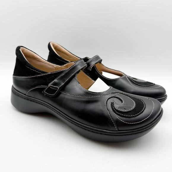 Naot Womens Sea Mary Jane Shoes EU 42 US 11 M Black Leather NWOB - Picture 5 of 12